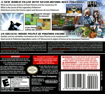 Pokemon - White Version (USA, Europe) (NDSi Enhanced) box cover back